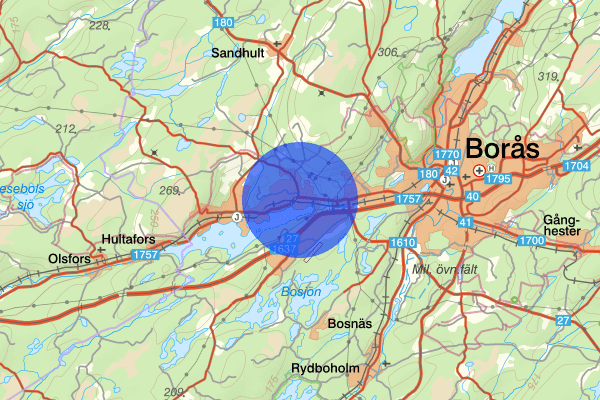 Sjömarken 03 oktober 13:09, Trafikolycka, personskada, Borås