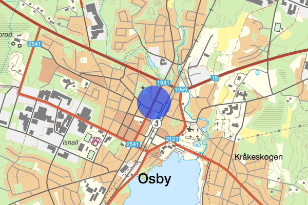 Västra Storgatan 03 oktober 22:54, Brand, Osby