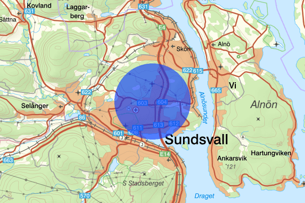 Bydalen 04 oktober 12:16, Trafikolycka, Sundsvall