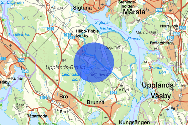 Stentorp 05 oktober 06:59, Detonation, Upplands-bro