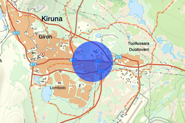 Malmvägen 05 oktober 11:30, Trafikolycka, Kiruna