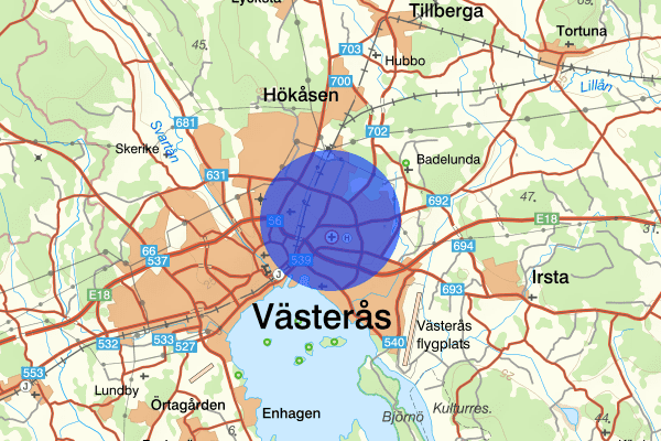 Malmaberg 05 oktober 11:17, Farligt föremål, misstänkt, Västerås