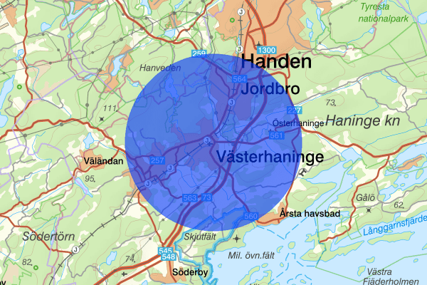 Västerhaninge 08 oktober 13:33, Trafikolycka, personskada, Haninge