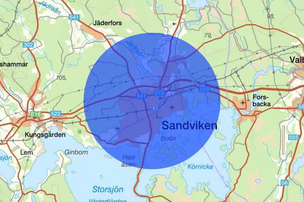 Sandviken 12 oktober 23:37, Brand, Sandviken