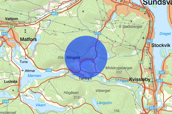 Klingsta och Allsta 13 oktober 07:27, Sammanfattning natt, Västernorrlands län