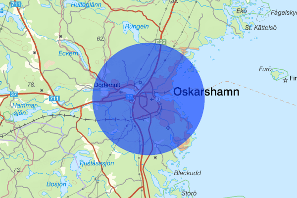 Oskarshamn 14 oktober 02:09, Skadegörelse, Oskarshamn