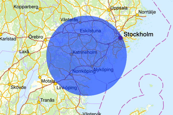 Södermanlands län 15 oktober 08:00, Sammanfattning natt, Södermanlands län