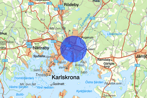 Lyckeby 28 oktober 01:46, Knivlagen, Karlskrona