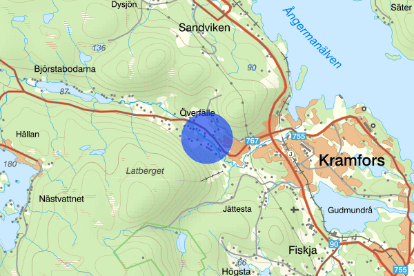 Finnmarksvägen 28 oktober 08:06, Trafikolycka, vilt, Kramfors