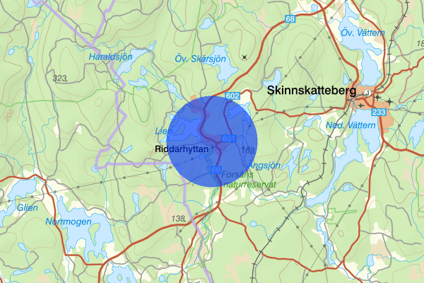 Riddarhyttan 30 oktober 17:09, Trafikhinder, Skinnskatteberg