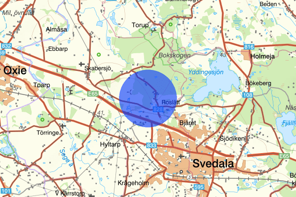 Roslättsvägen 01 november 20:15, Trafikolycka, Svedala