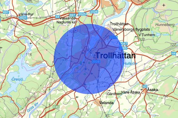 Trollhättan 07 november 19:00, Trafikolycka, personskada, Trollhättan