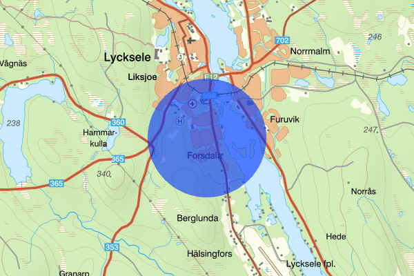 Forsdala 08 november 19:40, Brand, Lycksele