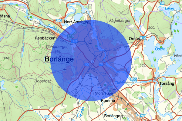 Borlänge 09 november 19.35, Skottlossning, misstänkt, Borlänge