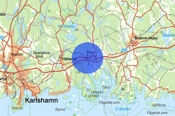 Åryd 15 november 01.31, Brand, Karlshamn