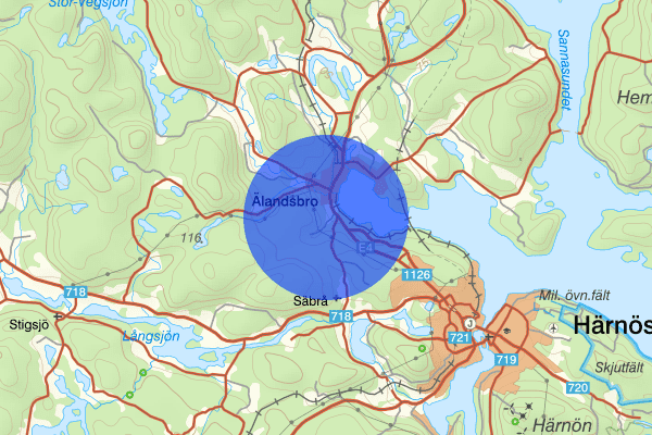 Norrstig 16 november 18.49, Trafikolycka, Härnösand