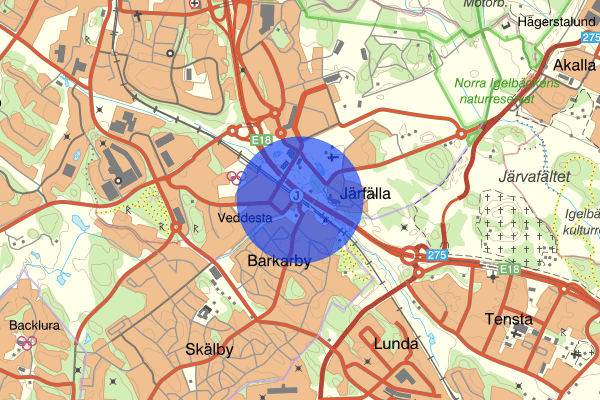 Barkarby 27 november 21.17, Farligt föremål, misstänkt, Järfälla