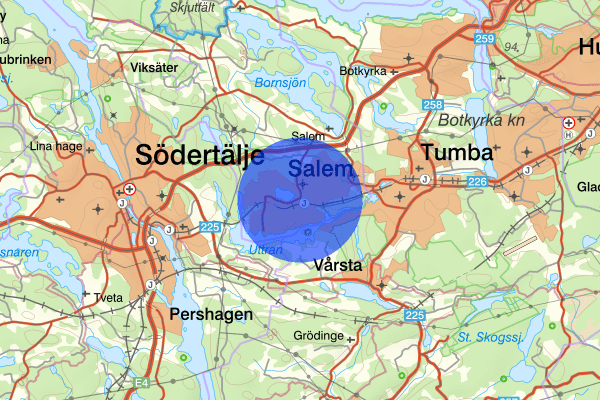 Rönninge 30 november 19.48, Rån, försök, Salem