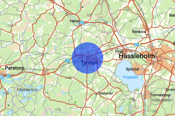 Tyringe 30 november 21.37, Brand, Hässleholm