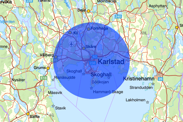 Karlstad 01 december 07.40, Sammanfattning natt, Värmlands län