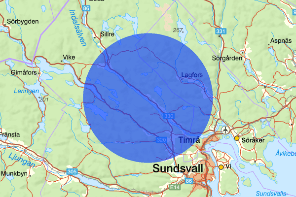 Indals distrikt 01 december 06.50, Trafikolycka, Sundsvall