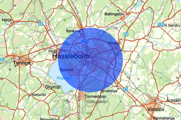 Hässleholm 09 december 17.53, Trafikolycka, Hässleholm