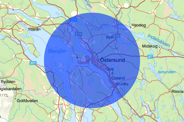 Östersund 13 december 07.30, Sammanfattning natt, Jämtlands län