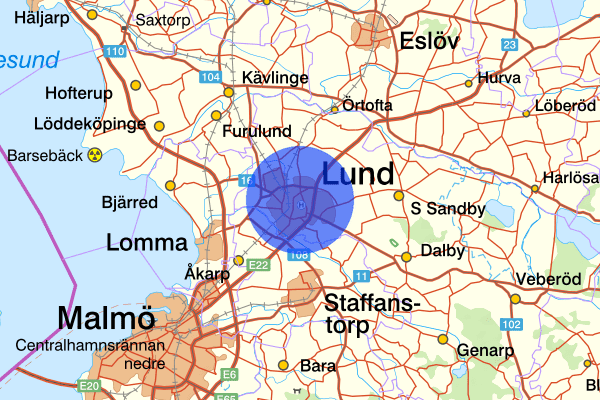 Lund 30 december 18.41, Brand, Lund