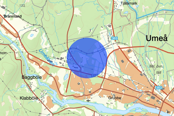 Klockarbäcken 02 januari 10.27, Arbetsplatsolycka, Umeå