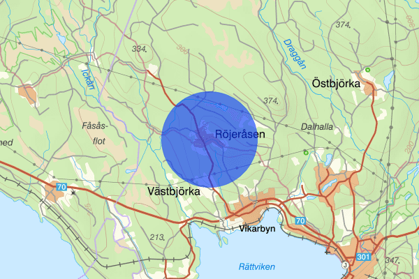 Röjeråsen 03 januari 12.38, Brand, Rättvik