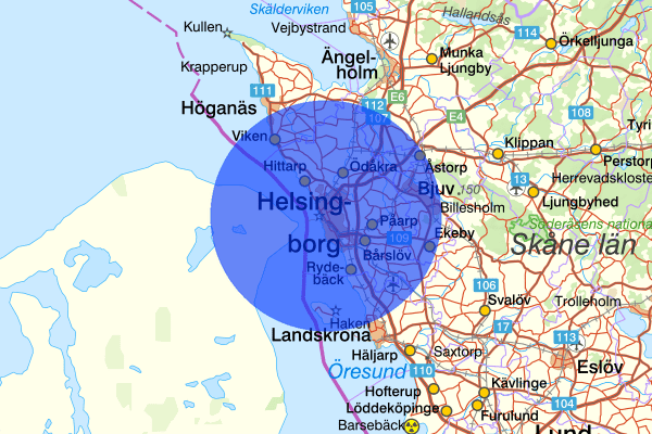 Helsingborg 03 januari 18.57, Trafikolycka, Helsingborg