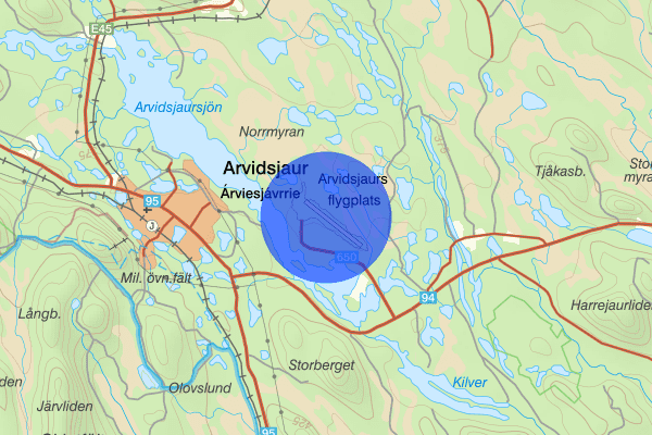 Arvidsjaurs flygplats 06 januari 07.40, Sammanfattning kväll och natt, Norrbottens län