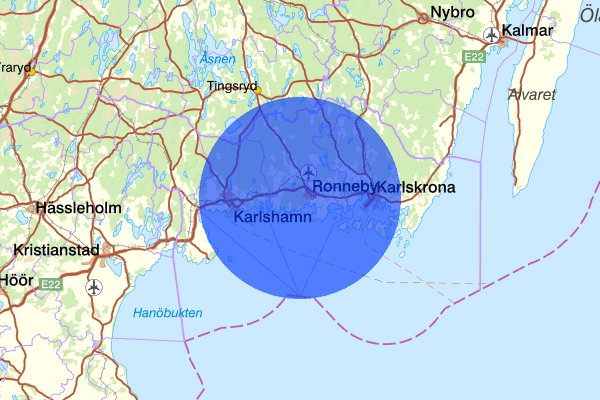  08 januari 12.01, Farligt föremål, misstänkt, Ronneby