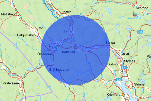 Sollefteå distrikt 11 januari 07.43, Sammanfattning natt, Västernorrlands län