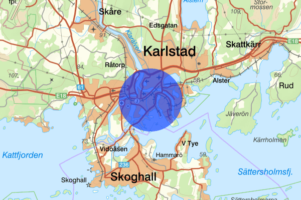 Herrhagen 15 januari 10.17, Farligt föremål, misstänkt, Karlstad