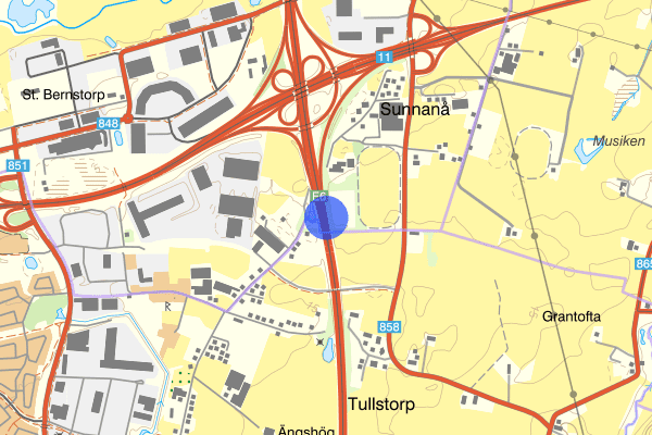 Trafikplats Sunnanå 16 januari 13.53, Trafikolycka, Burlöv