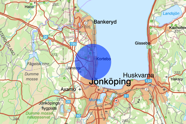 Kortebo 17 januari 17.32, Trafikolycka, personskada, Jönköping