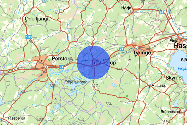 Västra Torup 18 januari 22.42, Trafikolycka, Hässleholm