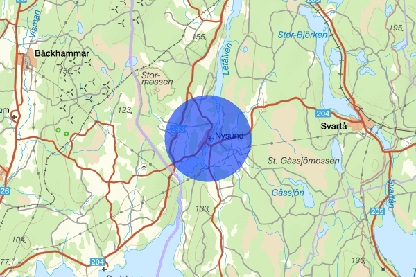 Åtorp 19 januari 14.01, Trafikhinder, Degerfors