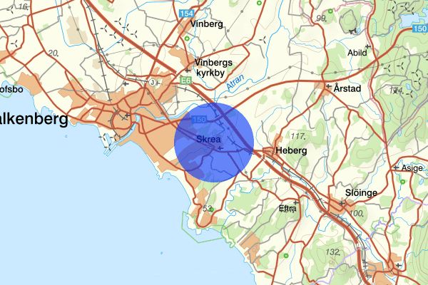 Skrea 19 januari 17.52, Anträffad död, Falkenberg