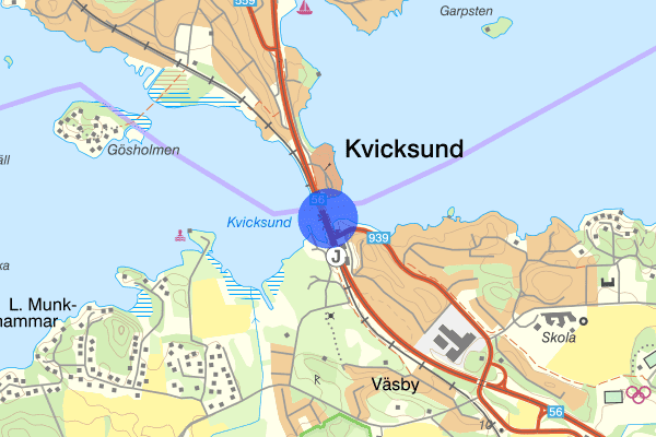 Kvicksund 22 januari 10.25, Trafikolycka, personskada, Eskilstuna